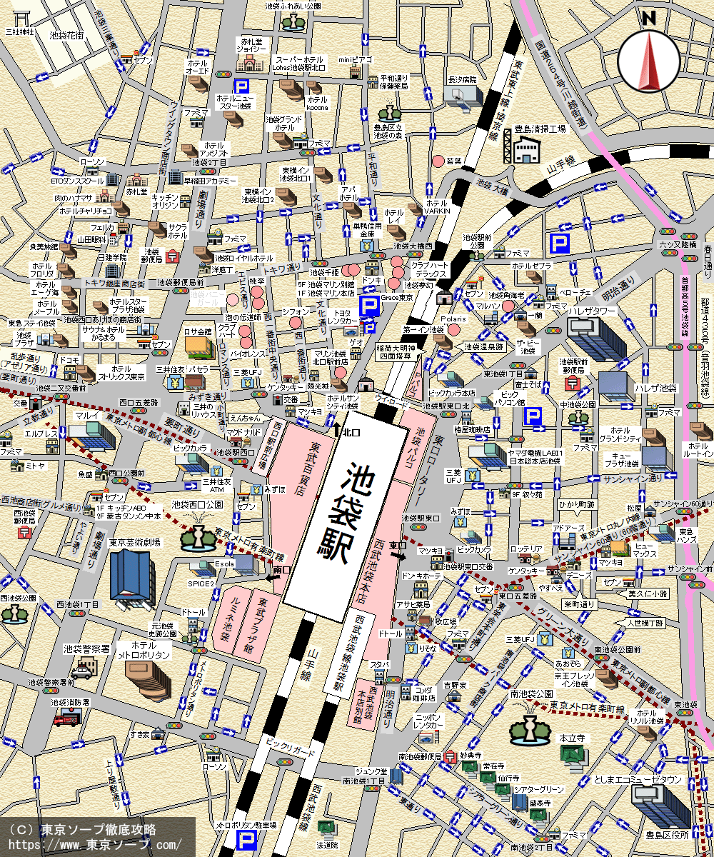 吉原・新宿・池袋など都内のエリア別MAP～東京ソープ徹底攻略～